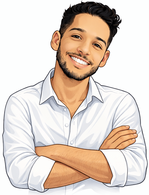 Javier Santos SEO con postura natural dispuesta a escuchar a una persona hablando lo que quiere conseguir con el posicionamiento web en Sevilla